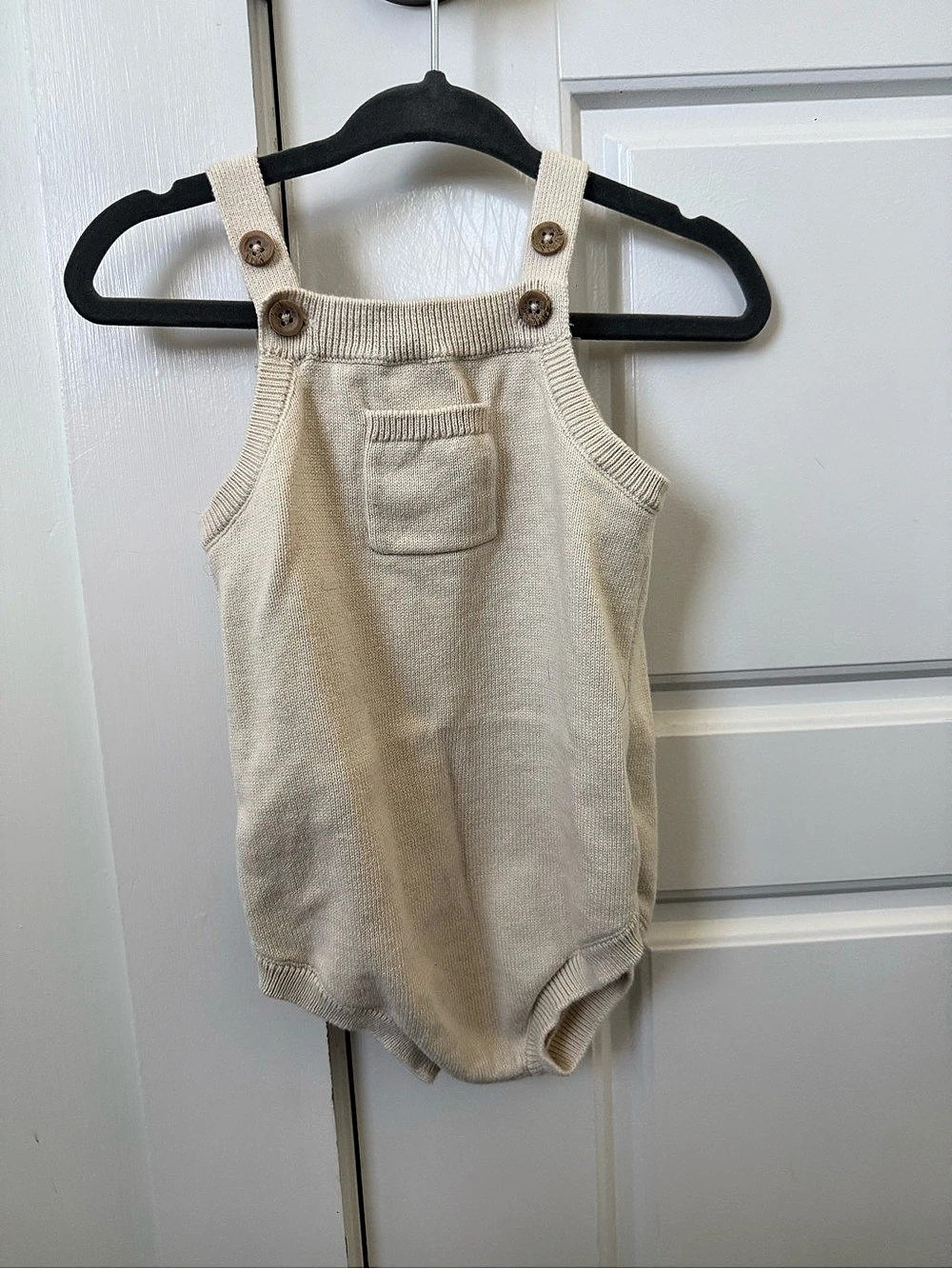 Janie and Jack Knit Baby Bodysuit in Cream Size 12M